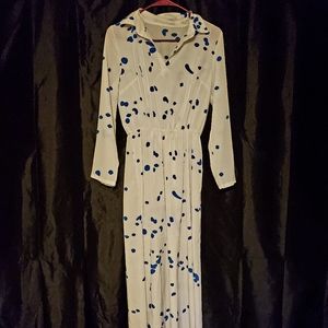 Vintage long sleeve dress with collar